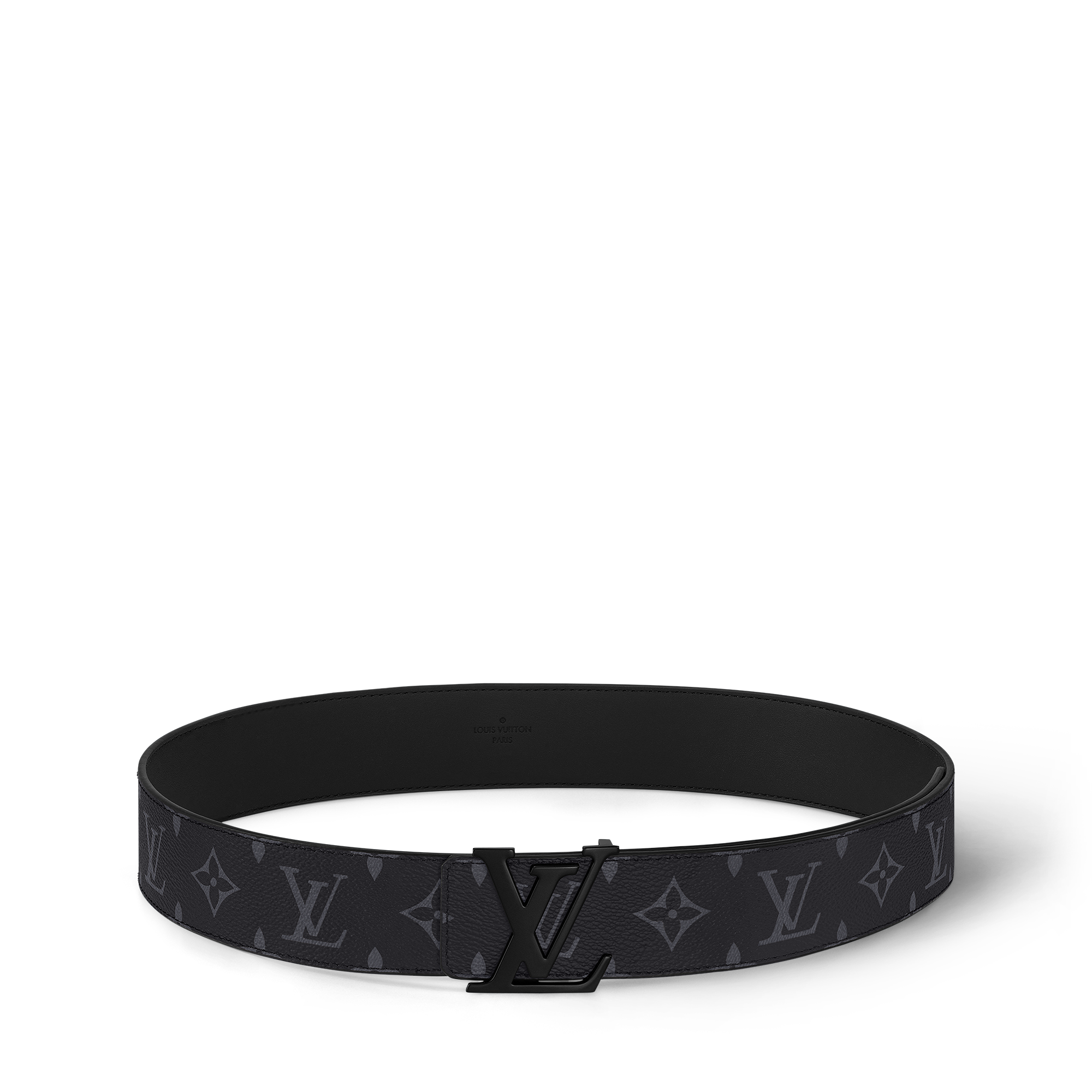Louis Vuitton ブラック ベルト サイズ100 LOUIS VUITTON Monogram Eclipse LV Initials Belt Black Size